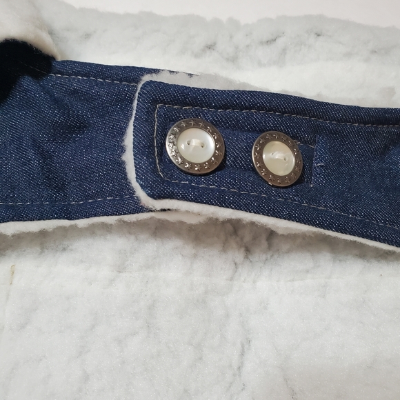 Ruffin It Denim Sherpa Lined Pet Jacket - Picture 3 of 10